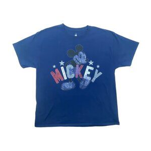 Hanes Men's Blue Mickey Disney Parks T-Shirt Sz XL